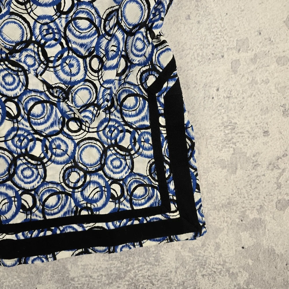 Michael Kors Tunic Style Blue and Black Women's Shirt - Picture 4 of 7